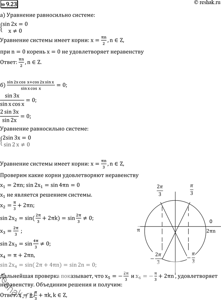 Изображение Упр.9.23 ГДЗ Никольский Потапов 11 класс