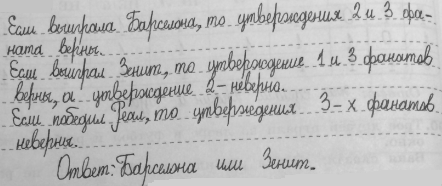 Изображение 91. Tpoe друзей, футбольных болельщиков, спорили о результатах предстоящего турнира.Мнение Юрия: «Вот увидите, «Барселона» не станет первой. «Зенит» будет...